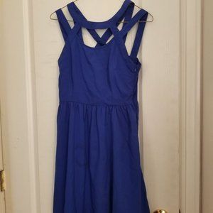 Lulus Blue Strappy Dress Small